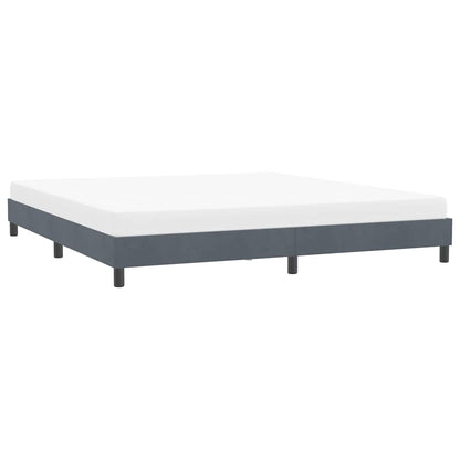 vidaXL Bettgestell ohne Matratze Dunkelgrau 180x210 cm Samt