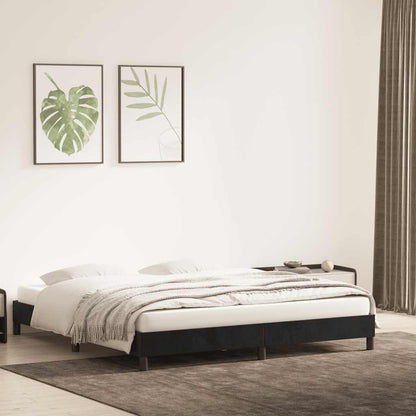 vidaXL Bettgestell ohne Matratze Schwarz 180x210 cm Samt