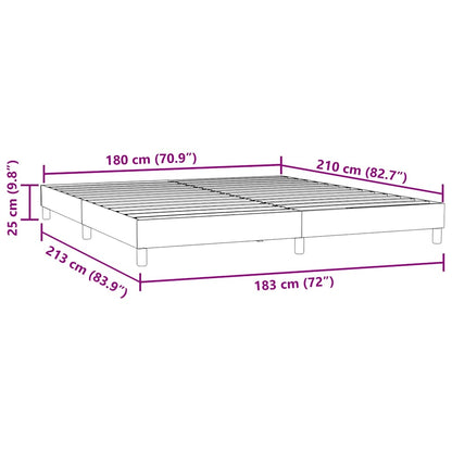 vidaXL Bettgestell ohne Matratze Schwarz 180x210 cm Samt