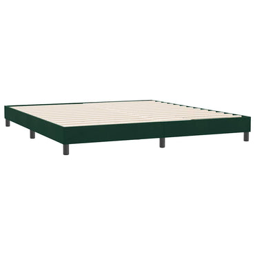 vidaXL Bettgestell ohne Matratze Dunkelgrün 180x210 cm Samt