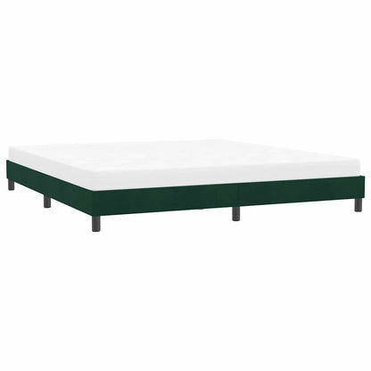 vidaXL Bettgestell ohne Matratze Dunkelgrün 180x210 cm Samt
