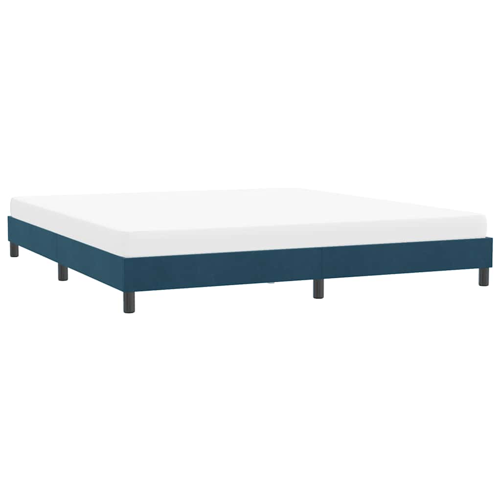 vidaXL Bettgestell ohne Matratze Dunkelblau 180x210 cm Samt