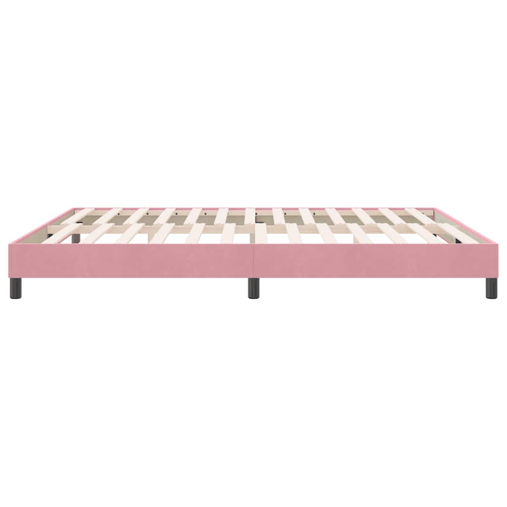 Bettgestell ohne Matratze Rosa 180x210 cm Samt