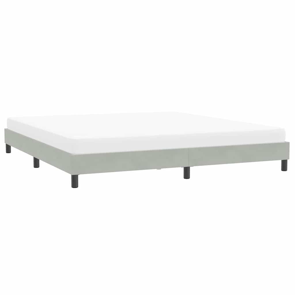 vidaXL Bettgestell ohne Matratze Hellgrau 200x210 cm Samt