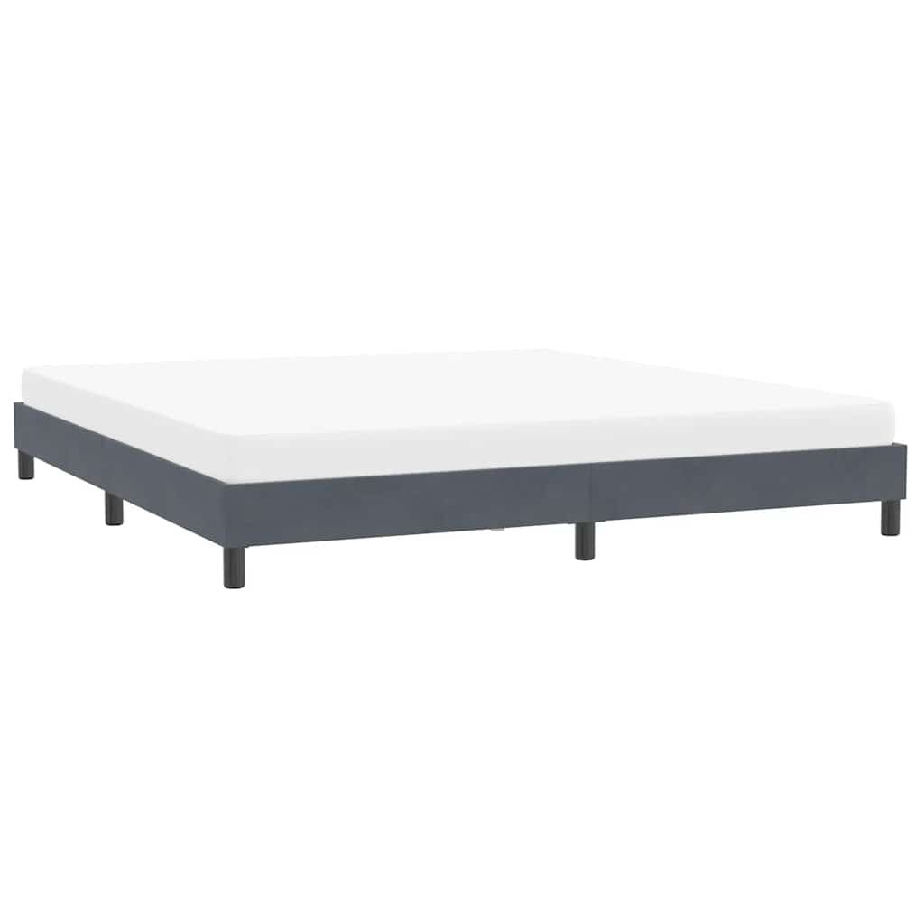 vidaXL Bettgestell ohne Matratze Dunkelgrau 200x210 cm Samt