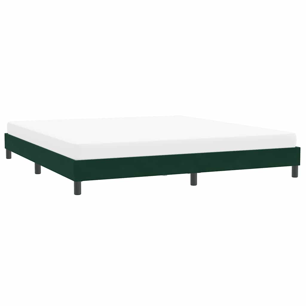 vidaXL Cadre de lit sans matelas vert foncé 200x210 cm Velours