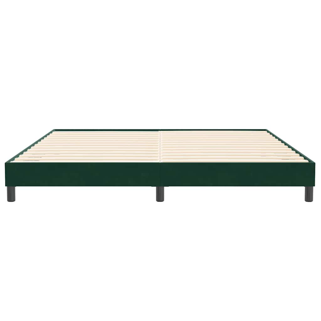 vidaXL Cadre de lit sans matelas vert foncé 200x210 cm Velours
