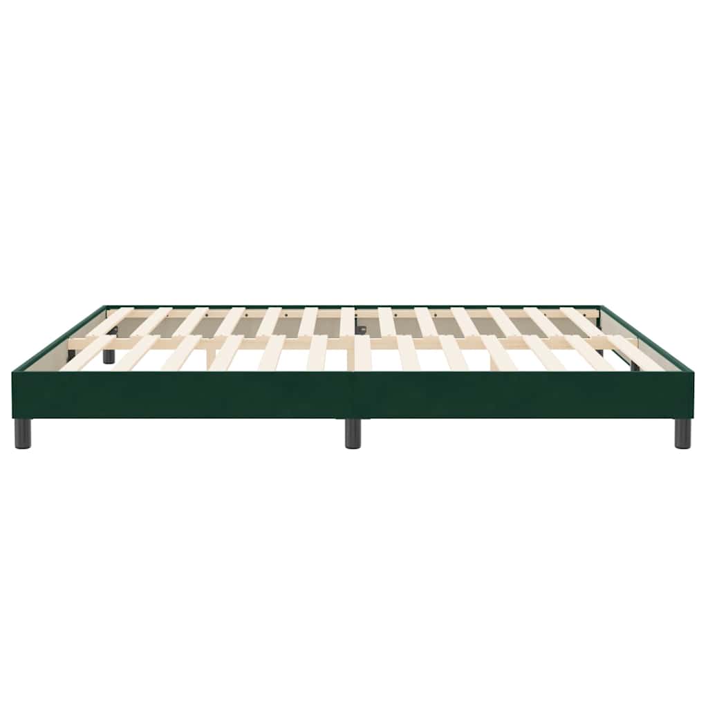 vidaXL Cadre de lit sans matelas vert foncé 200x210 cm Velours