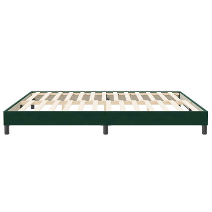 vidaXL Cadre de lit sans matelas vert foncé 200x210 cm Velours