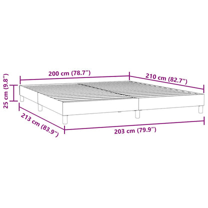 vidaXL Cadre de lit sans matelas vert foncé 200x210 cm Velours