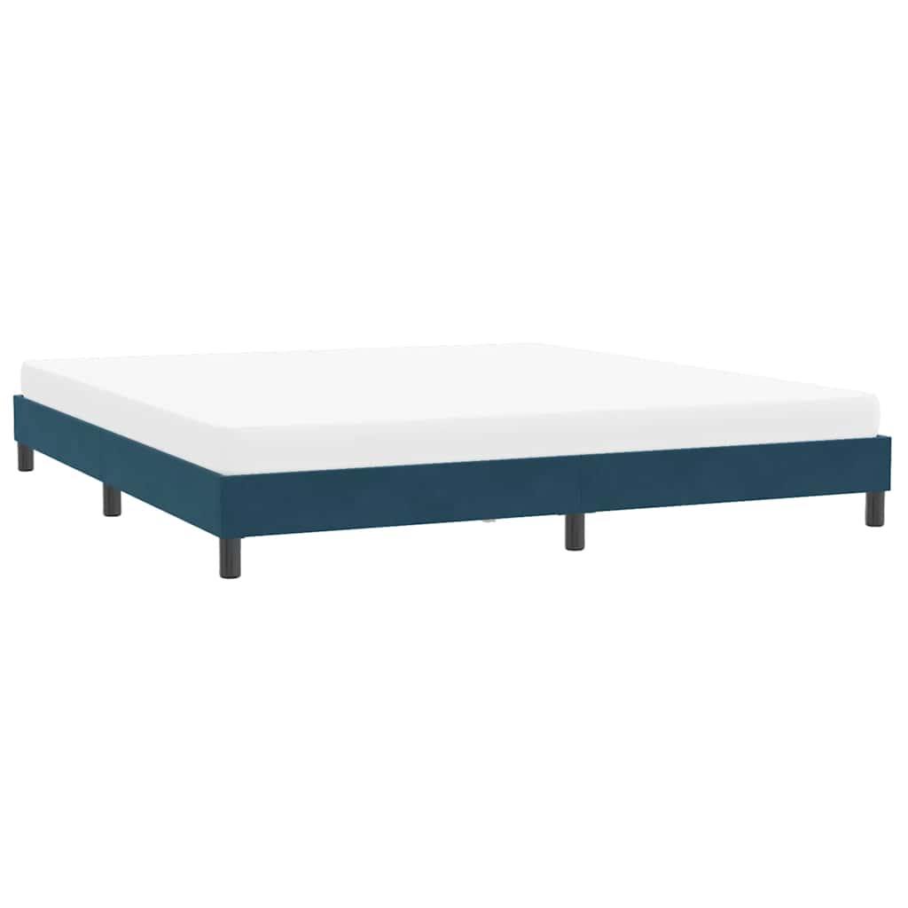 vidaXL Bettgestell ohne Matratze Dunkelblau 200x210 cm Samt