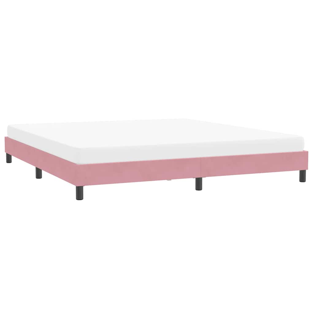 vidaXL Bettgestell ohne Matratze Rosa 200x210 cm Samt
