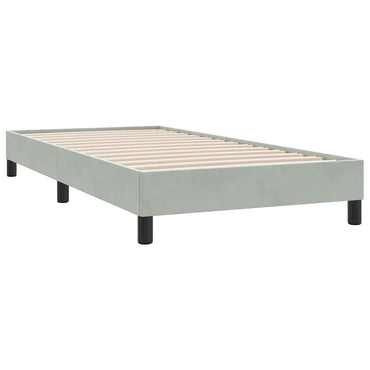 vidaXL Bettgestell ohne Matratze Hellgrau 80x220 cm Samt