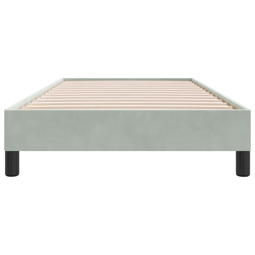 vidaXL Bettgestell ohne Matratze Hellgrau 80x220 cm Samt