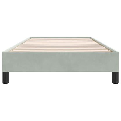 vidaXL Bettgestell ohne Matratze Hellgrau 80x220 cm Samt