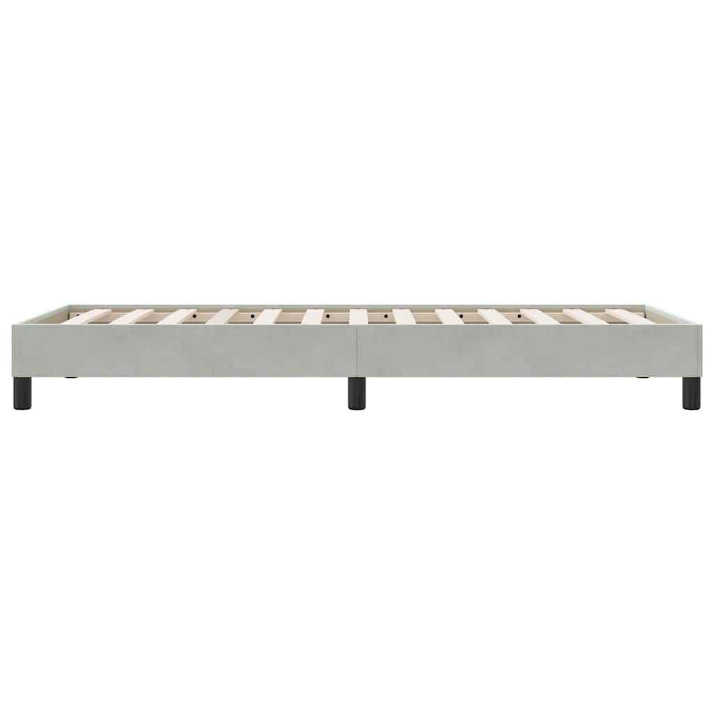 vidaXL Bettgestell ohne Matratze Hellgrau 80x220 cm Samt
