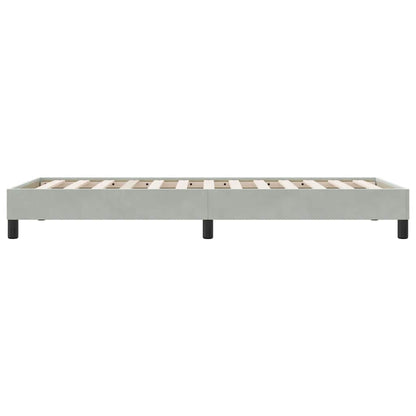vidaXL Bettgestell ohne Matratze Hellgrau 80x220 cm Samt