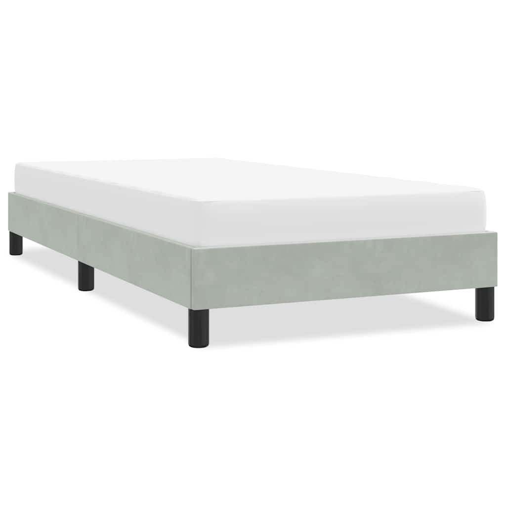 vidaXL Bettgestell ohne Matratze Hellgrau 80x220 cm Samt