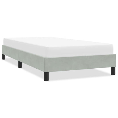 vidaXL Bettgestell ohne Matratze Hellgrau 80x220 cm Samt