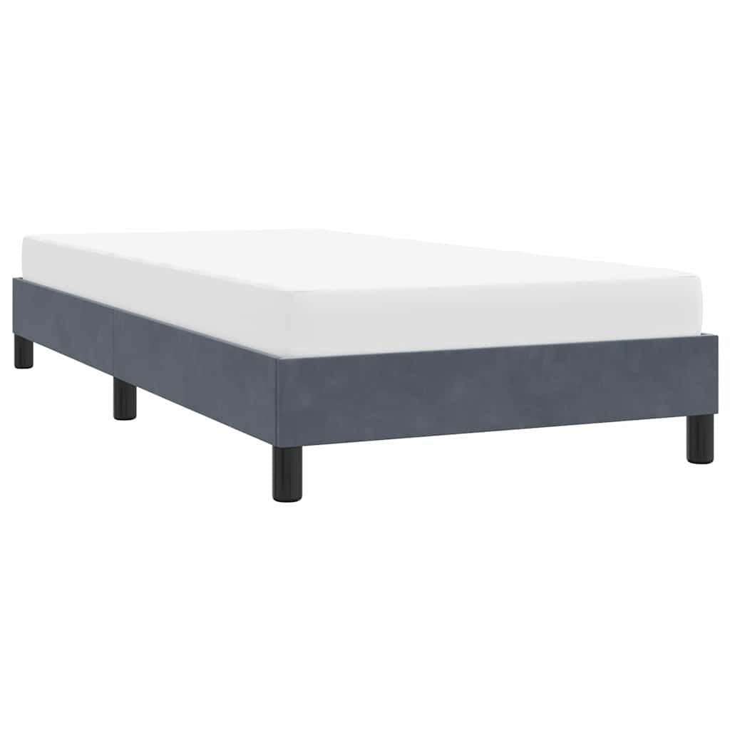 vidaXL Bettgestell ohne Matratze Dunkelgrau 80x220 cm Samt