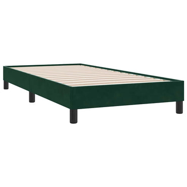 vidaXL Bettgestell ohne Matratze Dunkelgrün 80x220 cm Samt