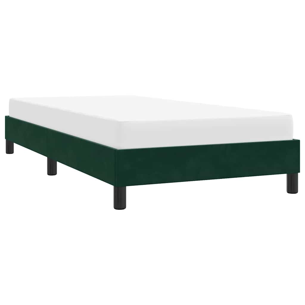 vidaXL Bettgestell ohne Matratze Dunkelgrün 80x220 cm Samt