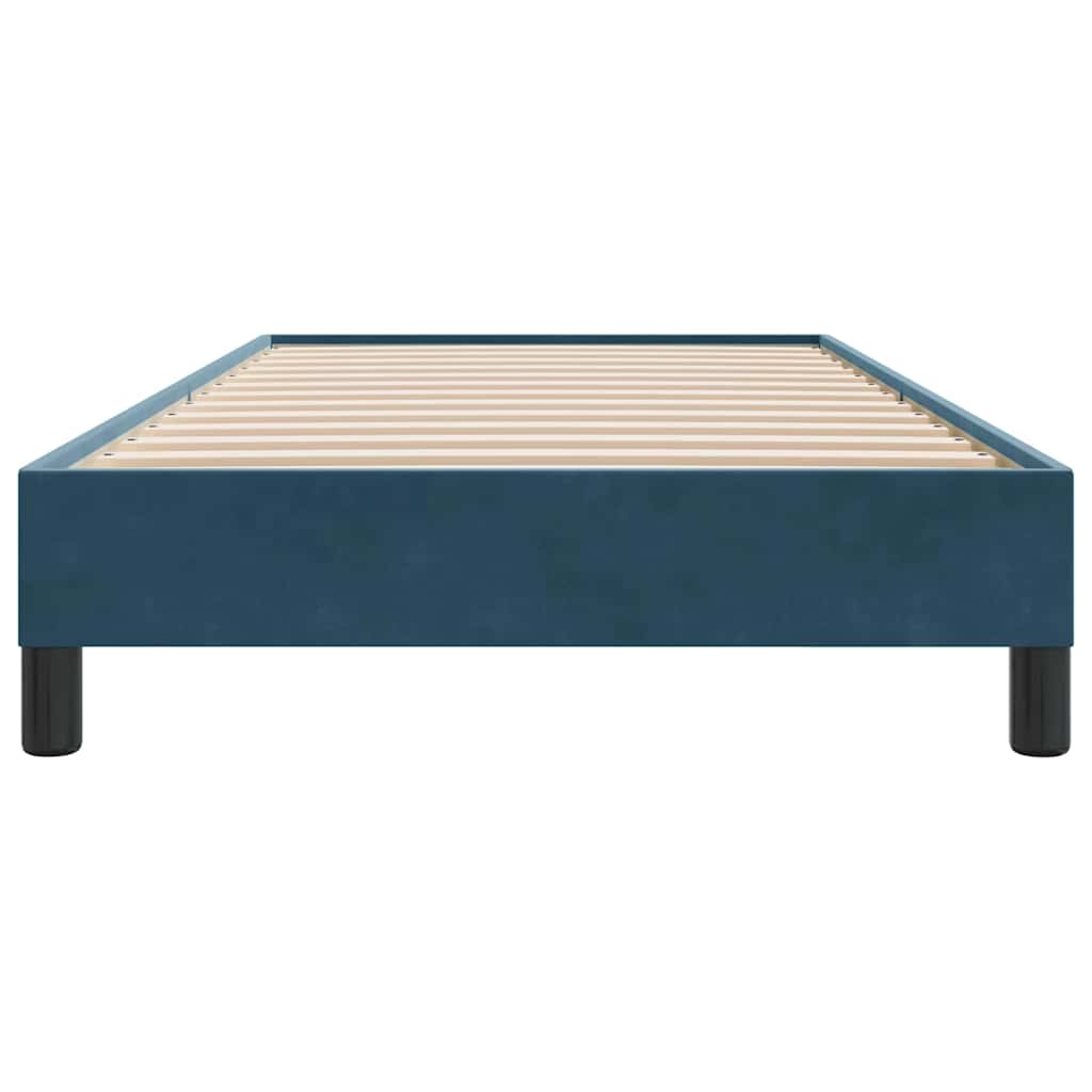 vidaXL Cadre de lit sans matelas Velours Bleu foncé 80x220 cm