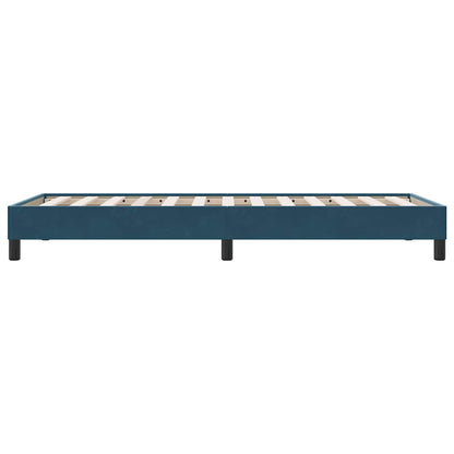vidaXL Cadre de lit sans matelas Velours Bleu foncé 80x220 cm