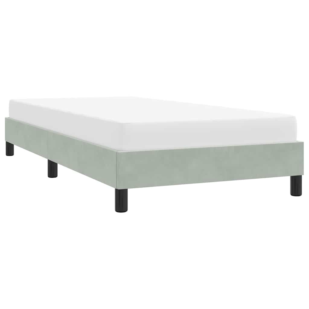 vidaXL Bettgestell ohne Matratze Hellgrau 90x220 cm Samt
