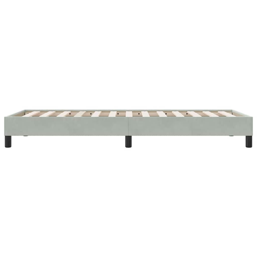 vidaXL Bettgestell ohne Matratze Hellgrau 90x220 cm Samt