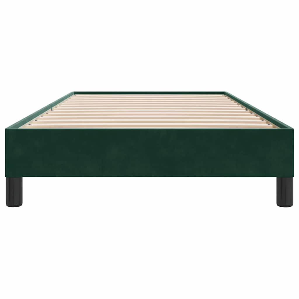 vidaXL Bettgestell ohne Matratze Dunkelgrün 90x220 cm Samt