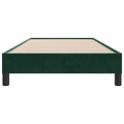 vidaXL Bettgestell ohne Matratze Dunkelgrün 90x220 cm Samt