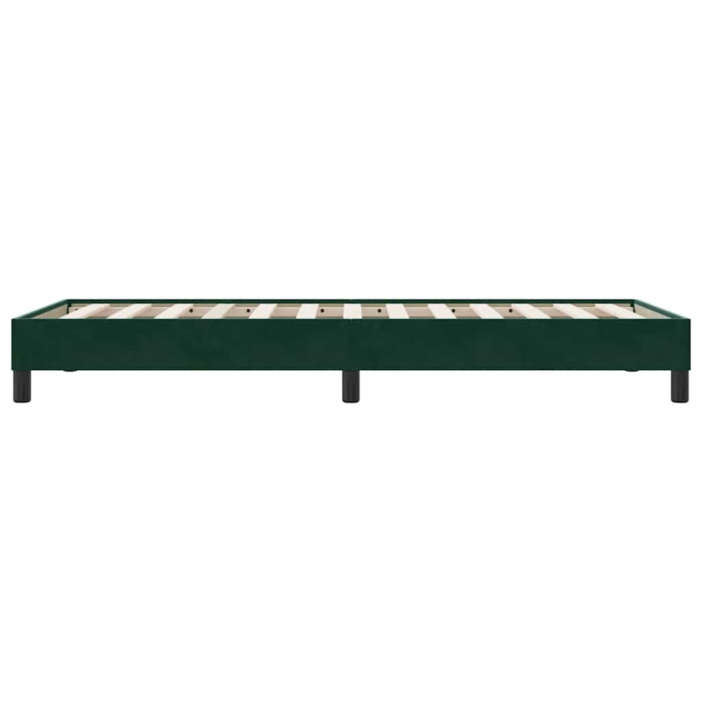 vidaXL Bettgestell ohne Matratze Dunkelgrün 90x220 cm Samt