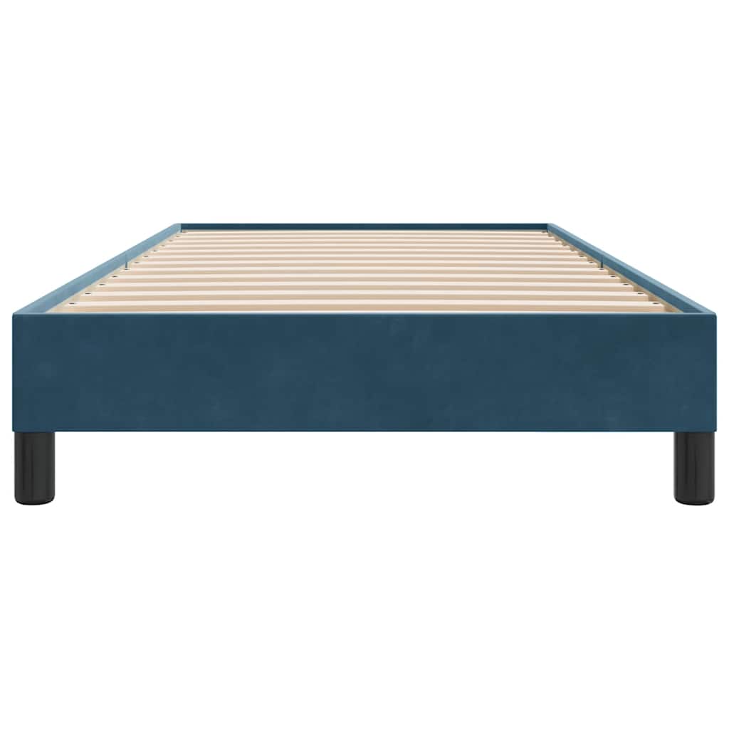 vidaXL Bettgestell ohne Matratze Dunkelblau 90x220 cm Samt
