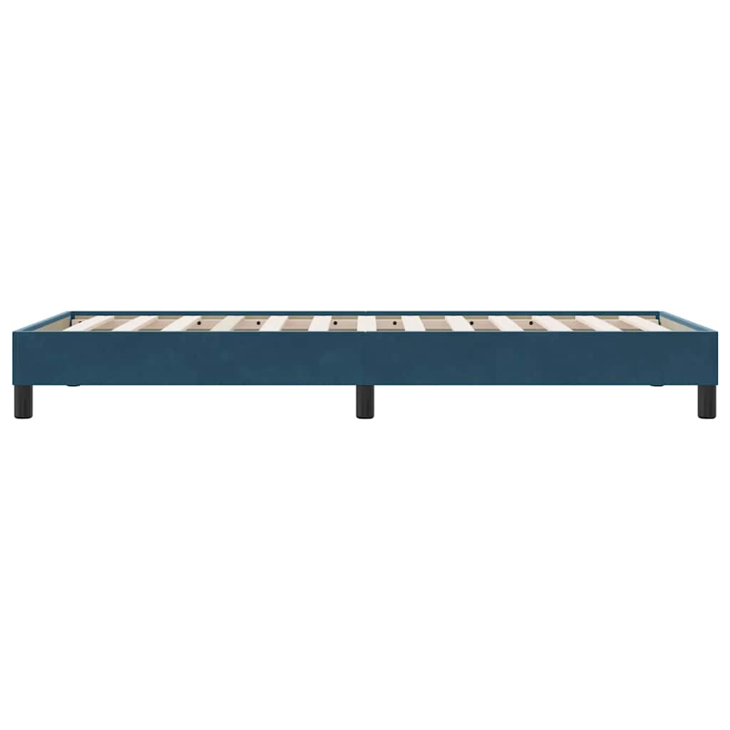 vidaXL Bettgestell ohne Matratze Dunkelblau 90x220 cm Samt