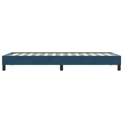 vidaXL Bettgestell ohne Matratze Dunkelblau 90x220 cm Samt