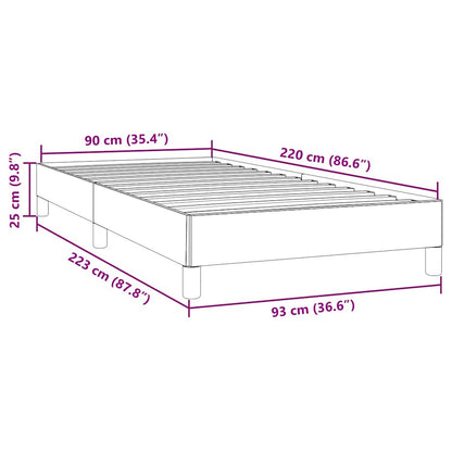 vidaXL Bettgestell ohne Matratze Dunkelblau 90x220 cm Samt