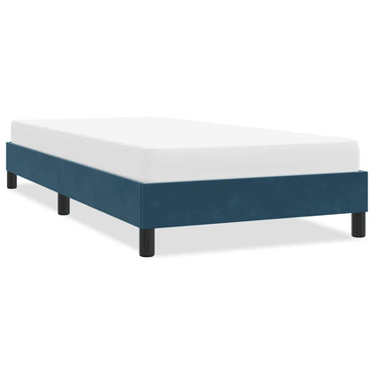 vidaXL Bettgestell ohne Matratze Dunkelblau 90x220 cm Samt