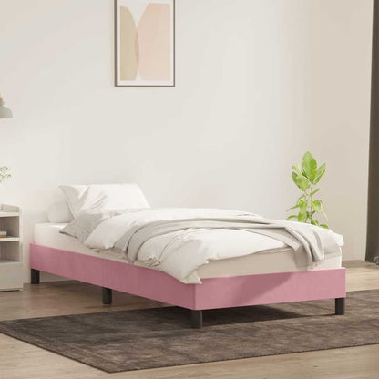 Bettgestell ohne Matratze Rosa 90x220 cm Samt