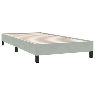 vidaXL Bettgestell ohne Matratze Hellgrau 100x220 cm Samt