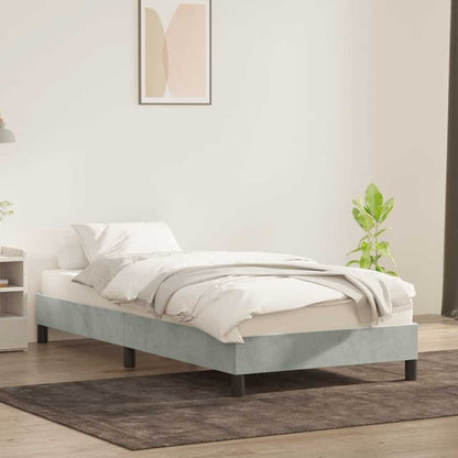vidaXL Bettgestell ohne Matratze Hellgrau 100x220 cm Samt