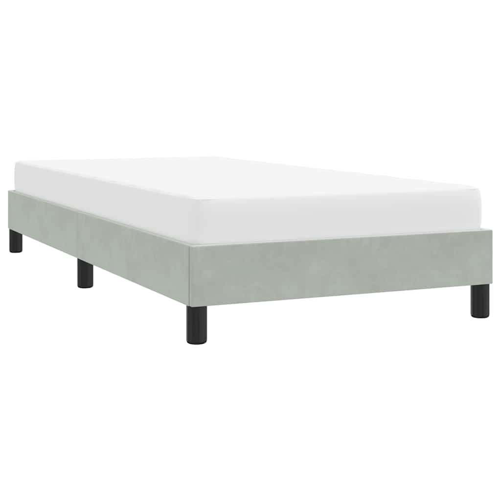 vidaXL Bettgestell ohne Matratze Hellgrau 100x220 cm Samt