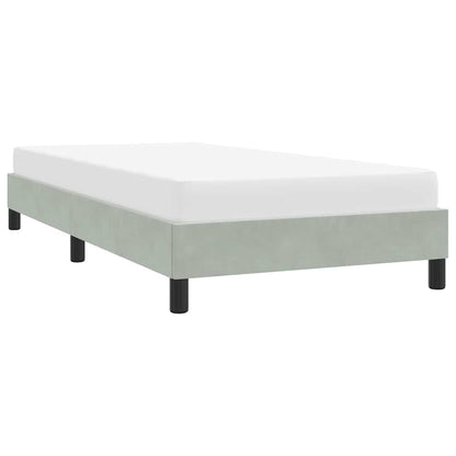 vidaXL Bettgestell ohne Matratze Hellgrau 100x220 cm Samt