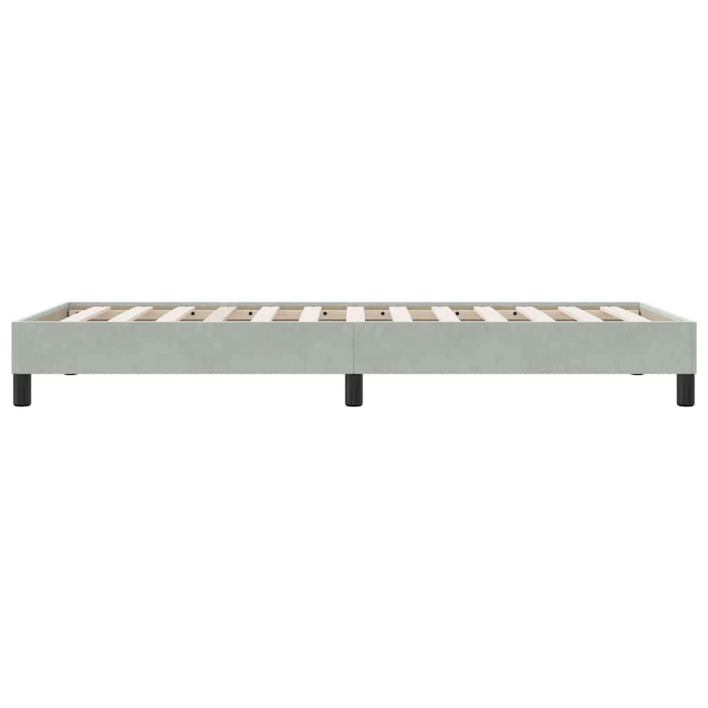 vidaXL Bettgestell ohne Matratze Hellgrau 100x220 cm Samt