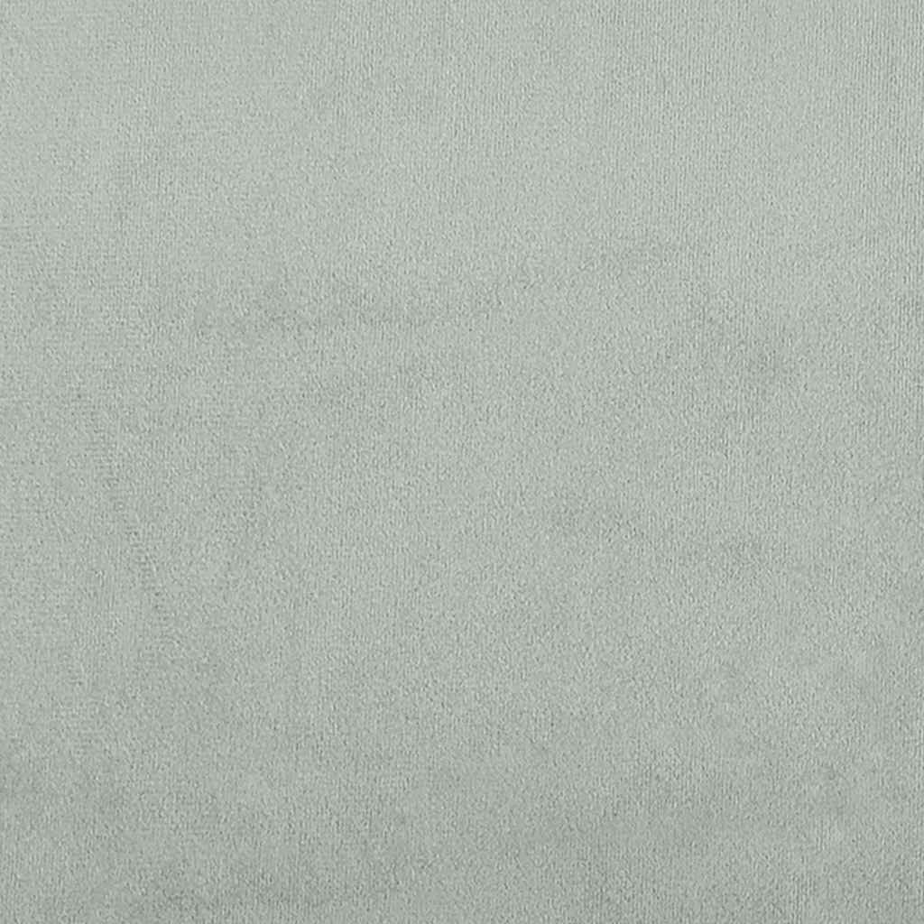 vidaXL Bettgestell ohne Matratze Hellgrau 100x220 cm Samt