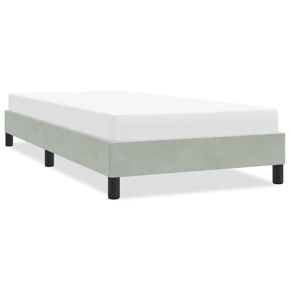 vidaXL Bettgestell ohne Matratze Hellgrau 100x220 cm Samt