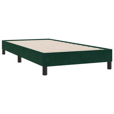 vidaXL Bettgestell ohne Matratze Dunkelgrün 100x220 cm Samt