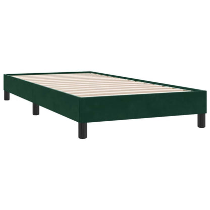 vidaXL Bettgestell ohne Matratze Dunkelgrün 100x220 cm Samt