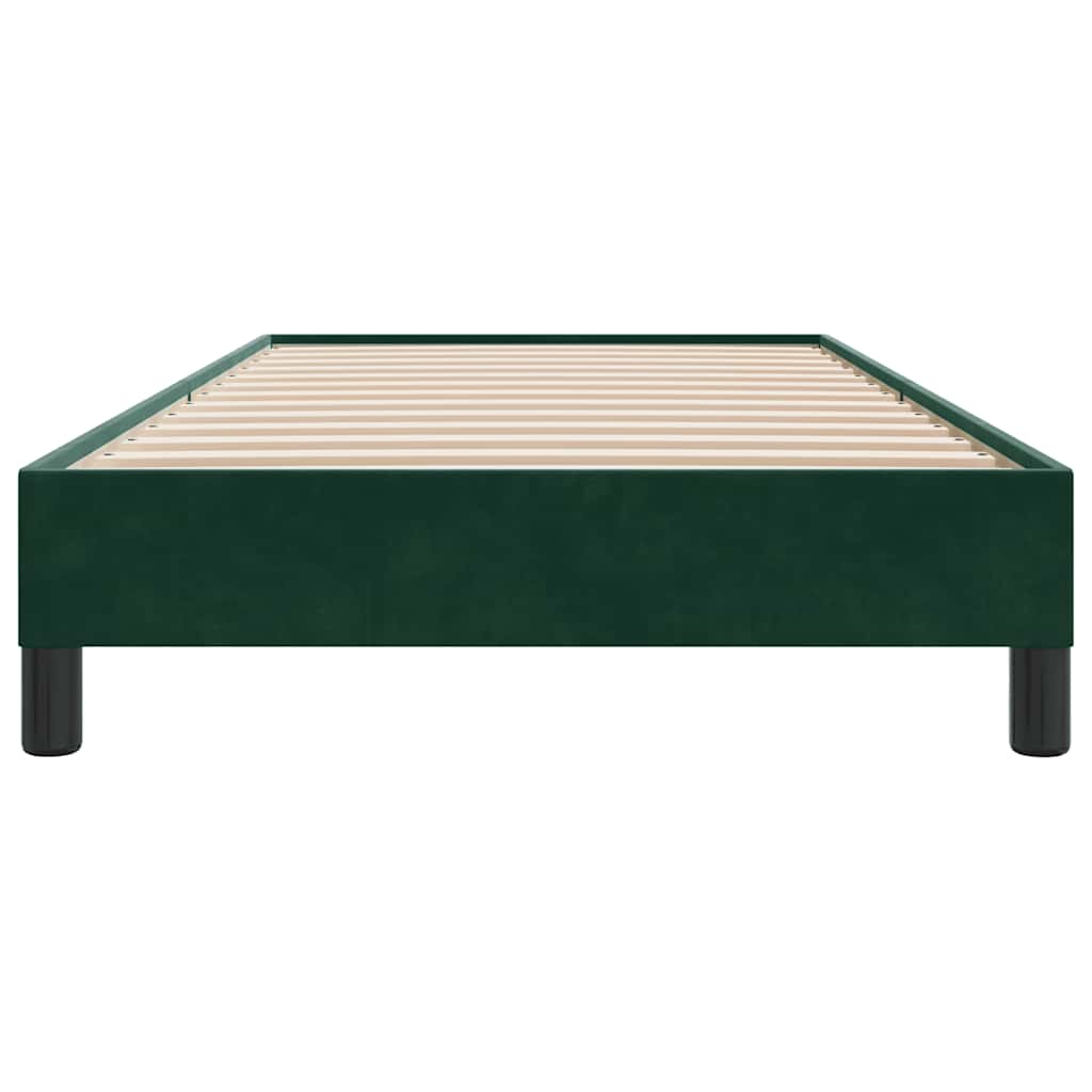 vidaXL Bettgestell ohne Matratze Dunkelgrün 100x220 cm Samt