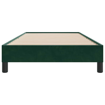 vidaXL Bettgestell ohne Matratze Dunkelgrün 100x220 cm Samt